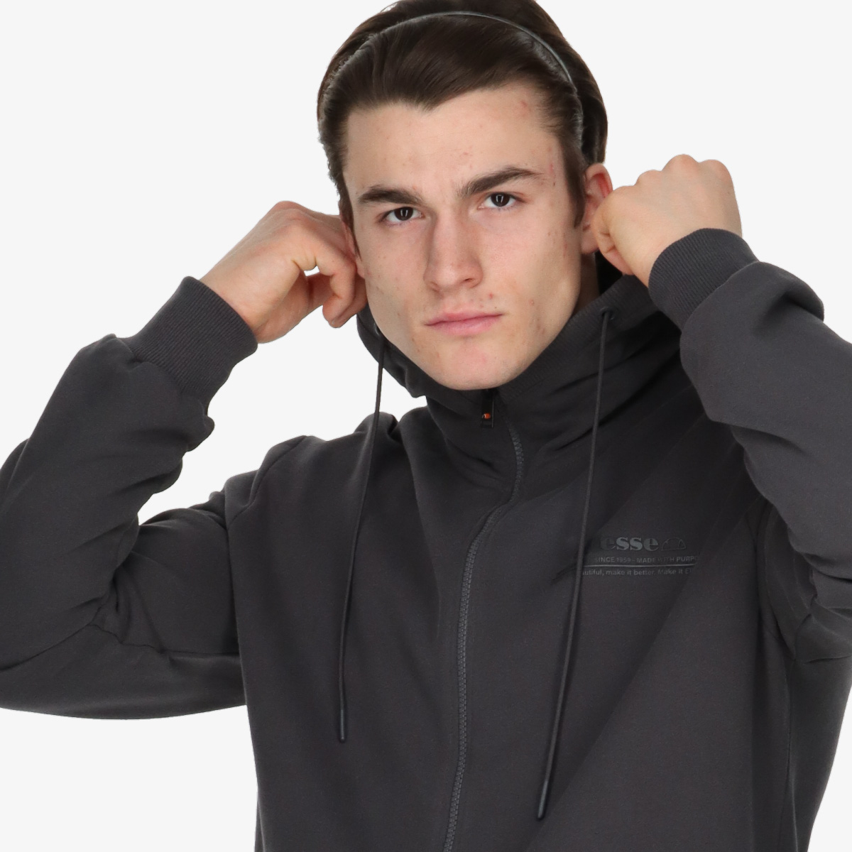 ELLESSE MENS FULL ZIP HOODY 