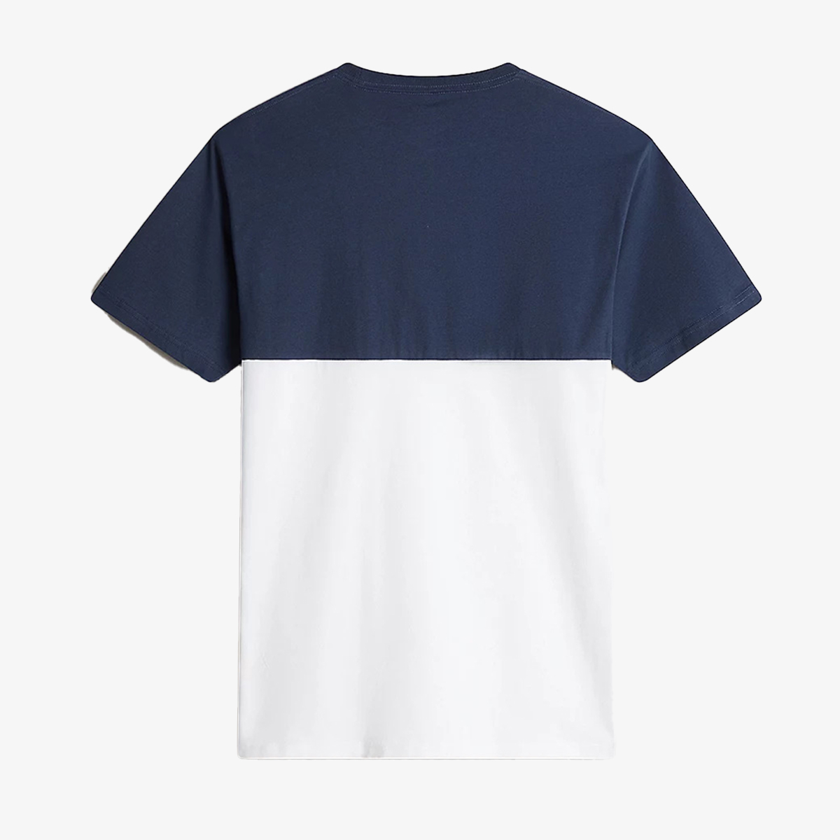 MN COLORBLOCK TEE WHITE/DRESS BLU 